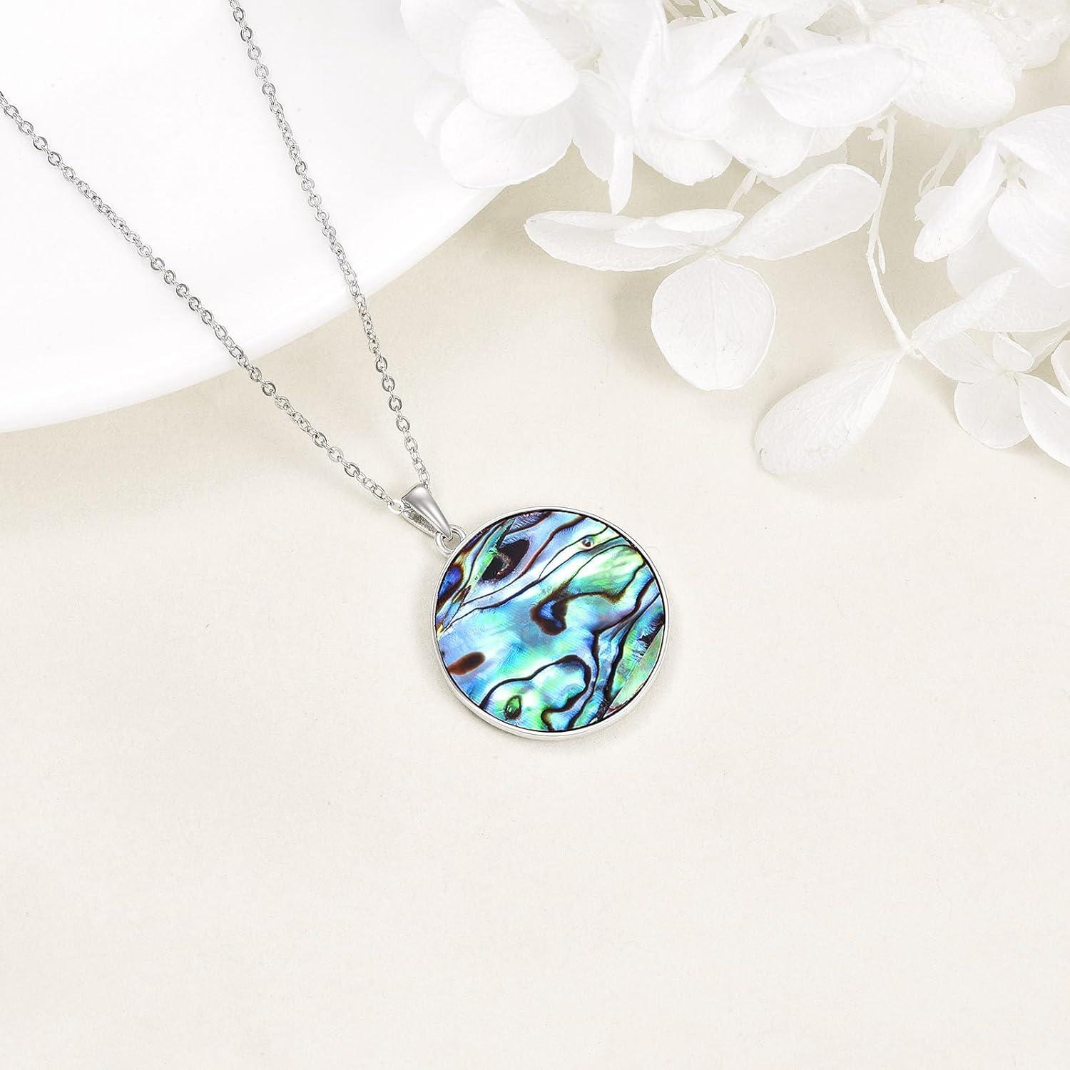 image:imageYFN Egyptian Necklace Sterling Silver Egypt God Pendant Abalone Shell Egypt Jewelry Gifts for Women MenEyes of Horus
