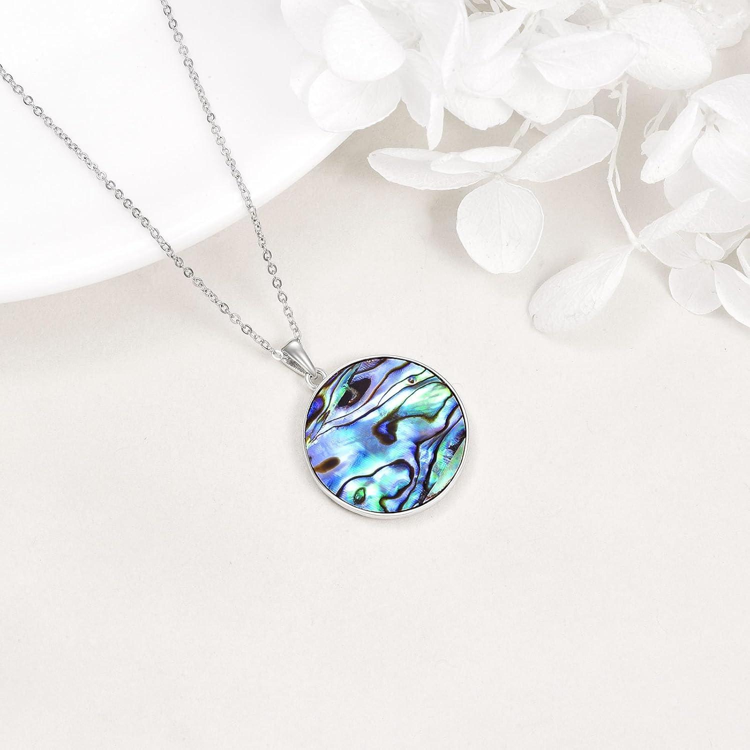 image:imageYFN Egyptian Necklace Sterling Silver Egypt God Pendant Abalone Shell Egypt Jewelry Gifts for Women MenPharaoh