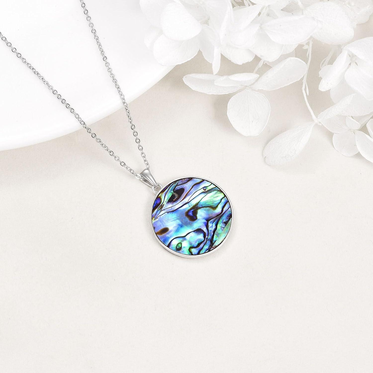 image:imageYFN Egyptian Necklace Sterling Silver Egypt God Pendant Abalone Shell Egypt Jewelry Gifts for Women MenThoth