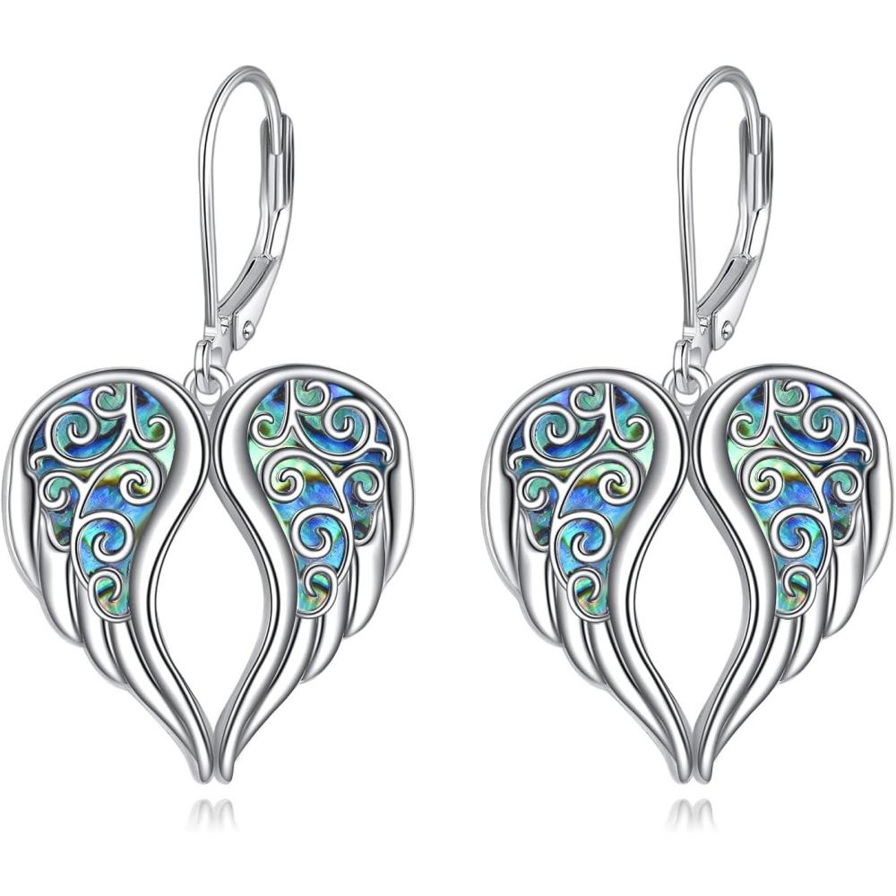 image:imageYFN Angel Wings Earrings 925 Sterling Silver Guardian Angel Dangle Drop Earrings Angel Wings Jewelry for Women GiftsMultiAngel Wing Earrings