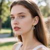 YFN 925 Sterling Silver Animal Earrings for Women Hummingbird/Cat/Highland Cow/Sea Turtle Dangle Earrings Jewelry for Christmas, Valentine’s Day, Mother’s Day, Birthday – Gift Box Included(Hummingbird  Black Tourmaline  01)