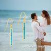 YFN Bar Turquoise Dangle Earrings, 925 Sterling Silver Turquosie Jewelry for Women