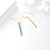 YFN Bar Turquoise Dangle Earrings, 925 Sterling Silver Turquosie Jewelry for Women