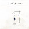 YFN Dangle Drop Earrings 925 Sterling Silver Dainty Infinity Gemstone Birthstone Jewelry Birthday Gifts for Her Women(Sep.-Sapphire)