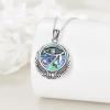 YFN Egyptian Necklace Sterling Silver Egypt God Pendant Abalone Shell Egypt Jewelry Gifts for Women Men(Eyes of Horus)