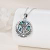 YFN Egyptian Necklace Sterling Silver Egypt God Pendant Abalone Shell Egypt Jewelry Gifts for Women Men(Horus)
