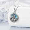 YFN Egyptian Necklace Sterling Silver Egypt God Pendant Abalone Shell Egypt Jewelry Gifts for Women Men(Isis)