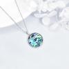 YFN Egyptian Necklace Sterling Silver Egypt God Pendant Abalone Shell Egypt Jewelry Gifts for Women Men(Isis)
