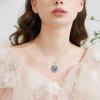 YFN Egyptian Necklace Sterling Silver Egypt God Pendant Abalone Shell Egypt Jewelry Gifts for Women Men(Nefertiti)