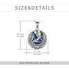 YFN Egyptian Necklace Sterling Silver Egypt God Pendant Abalone Shell Egypt Jewelry Gifts for Women Men(Nefertiti)