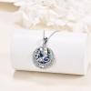 YFN Egyptian Necklace Sterling Silver Egypt God Pendant Abalone Shell Egypt Jewelry Gifts for Women Men(Nefertiti)