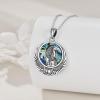 YFN Egyptian Necklace Sterling Silver Egypt God Pendant Abalone Shell Egypt Jewelry Gifts for Women Men(Thoth)