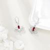 YFN Lotus Flower Earrings Sterling Silver Birthstone Lotus Leverback Dangle Drop Earrings Jewelry Gifts for Women(A. Jan)