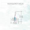 YFN Lotus Flower Earrings Sterling Silver Birthstone Lotus Leverback Dangle Drop Earrings Jewelry Gifts for Women(C. Mar)