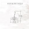 YFN Lotus Flower Earrings Sterling Silver Birthstone Lotus Leverback Dangle Drop Earrings Jewelry Gifts for Women(D. Apr)