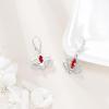 YFN Lotus Flower Earrings Sterling Silver Birthstone Lotus Leverback Dangle Drop Earrings Jewelry Gifts for Women(G. Jul)