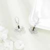 YFN Lotus Flower Earrings Sterling Silver Birthstone Lotus Leverback Dangle Drop Earrings Jewelry Gifts for Women(H. Aug)