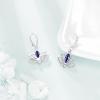 YFN Lotus Flower Earrings Sterling Silver Birthstone Lotus Leverback Dangle Drop Earrings Jewelry Gifts for Women(I. Sep)