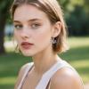 YFN Lotus Flower Earrings Sterling Silver Birthstone Lotus Leverback Dangle Drop Earrings Jewelry Gifts for Women(I. Sep)