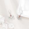 YFN Lotus Flower Earrings Sterling Silver Birthstone Lotus Leverback Dangle Drop Earrings Jewelry Gifts for Women(K. Nov)