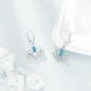 YFN Lotus Flower Earrings Sterling Silver Birthstone Lotus Leverback Dangle Drop Earrings Jewelry Gifts for Women(L. Dec)