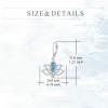 YFN Lotus Flower Earrings Sterling Silver Birthstone Lotus Leverback Dangle Drop Earrings Jewelry Gifts for Women(L. Dec)