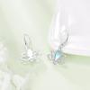 YFN Lotus Flower Earrings Sterling Silver Birthstone Lotus Leverback Dangle Drop Earrings Jewelry Gifts for Women(M. Moonstone)