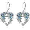 YFN Angel Wings Earrings 925 Sterling Silver Guardian Angel Dangle Drop Earrings Angel Wings Jewelry for Women Gifts(Multi-Angel Wing Earrings)