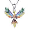 YFN Phoenix Necklace for Women Sterling Silver Nirvana of Phoenix Rising Bird Pendant Jewelry Gifts for Women
