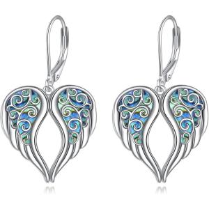 YFN Angel Wings Earrings 925 Sterling Silver Guardian Angel Dangle Drop Earrings Angel Wings Jewelry for Women Gifts(Multi-Angel Wing Earrings)