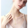 YFN Sterling Silver Double Horse Strirrup Lariat Necklace Gift For Women(Golden)